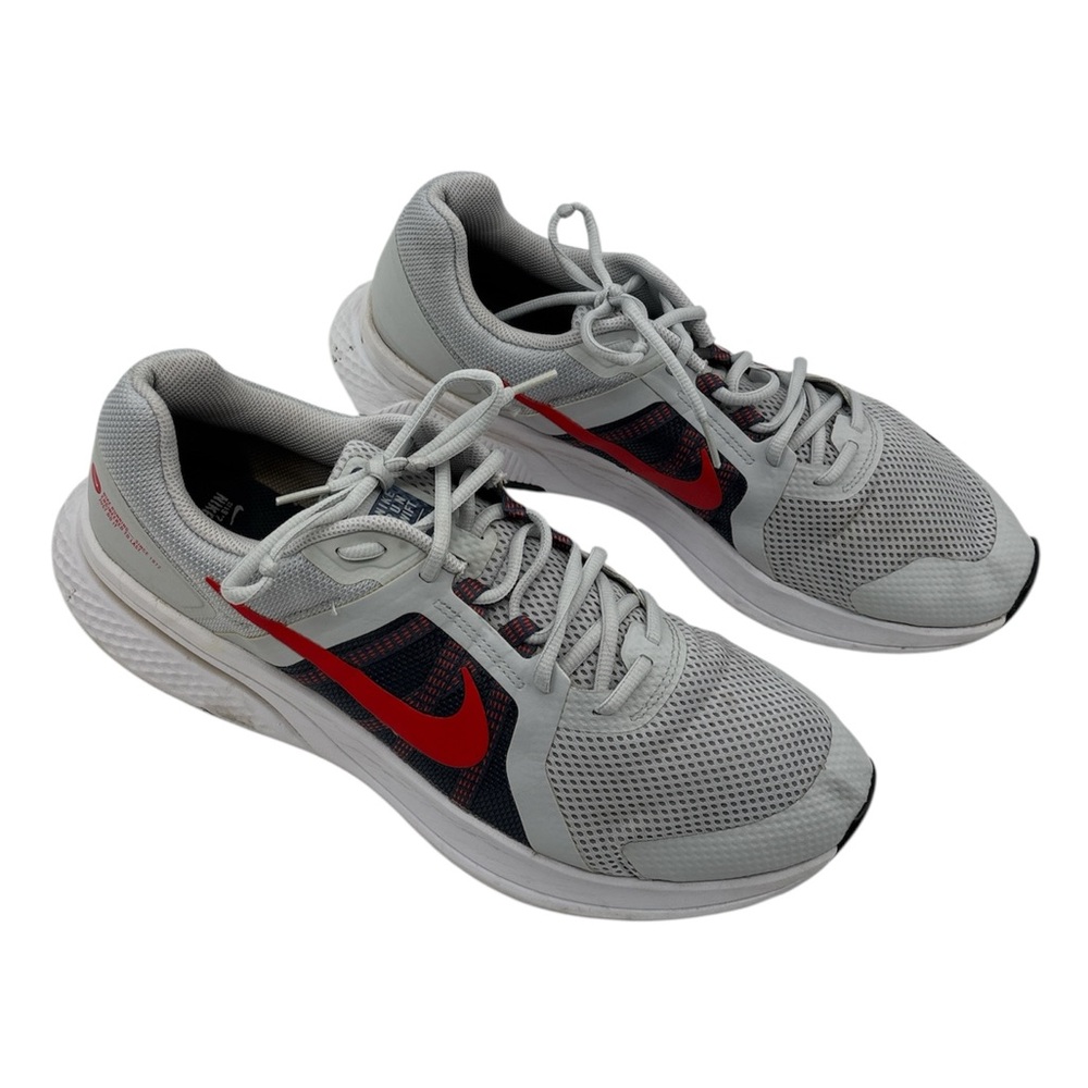 Nike Run Swift 2 'Pure Platinum Bright Red Athletic Sneakers Size 15 -CU3517-006